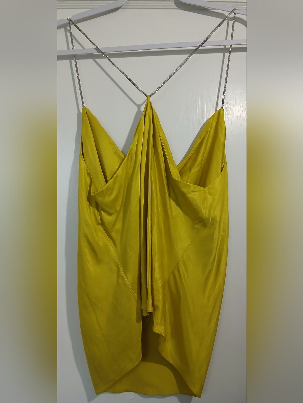 H&M Yellow Satin Cowl Neck Sleeveless Top - NWT - Picture 6 of 8